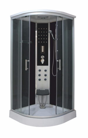 Sanotechnik - DREAM - Čtvrtkruhový hydromasážní sprchový box 90 x 90 x 215 cm