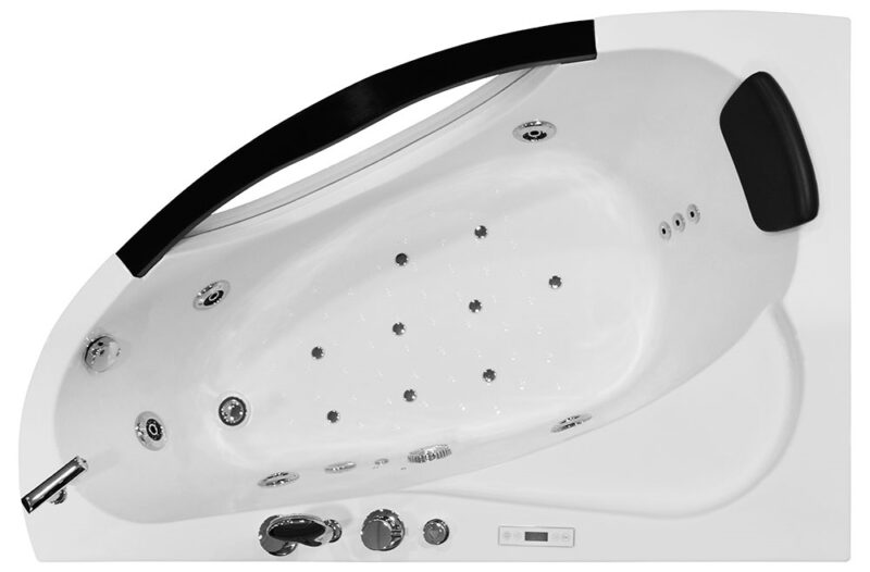 M-SPA - Koupelnová vana levá s hydromasáží 0024 pro 1 osobu 169 x 90 x 56 cm