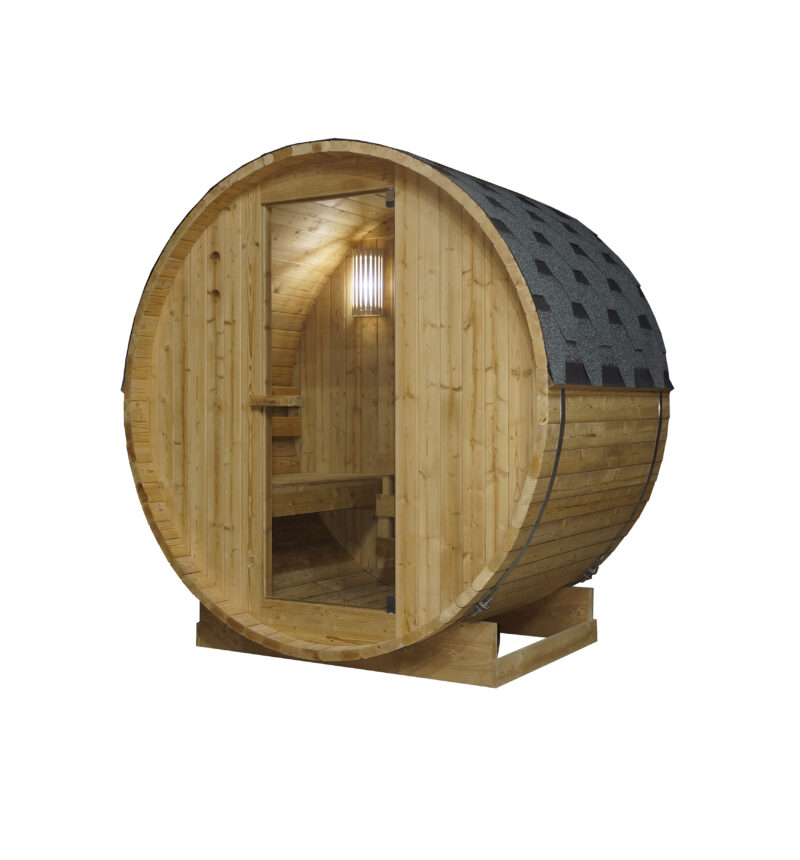 Sanotechnik Tromsö M finská venkovní sudová sauna pro 2 osoby 189x120x191,5cm