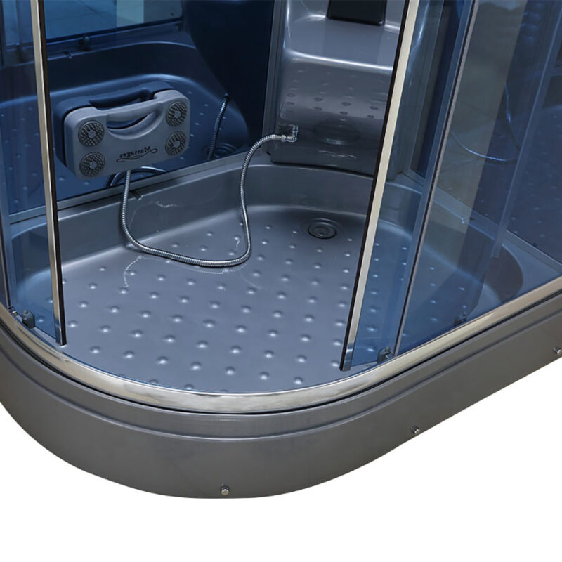 M-SPA - Sprchový box levý stříbrný hydromasážní 02188 120 x 85 x 220 cm