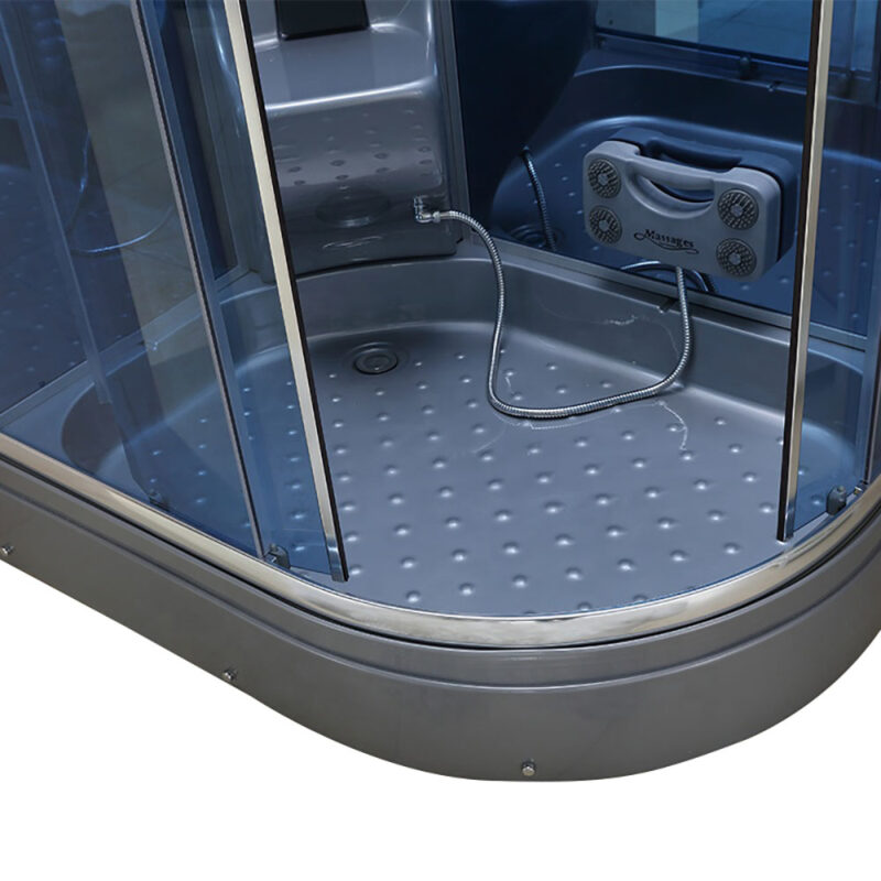 M-SPA - Sprchový box pravý stříbrný hydromasážní 02188 120 x 85 x 220 cm