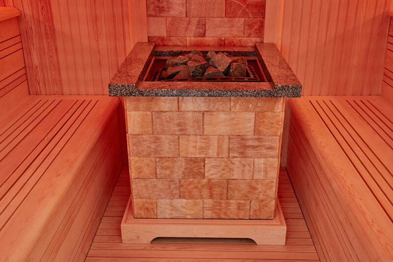 !M-SPA - Suchá sauna s kamny 300 x 200 x 210 cm 12kW