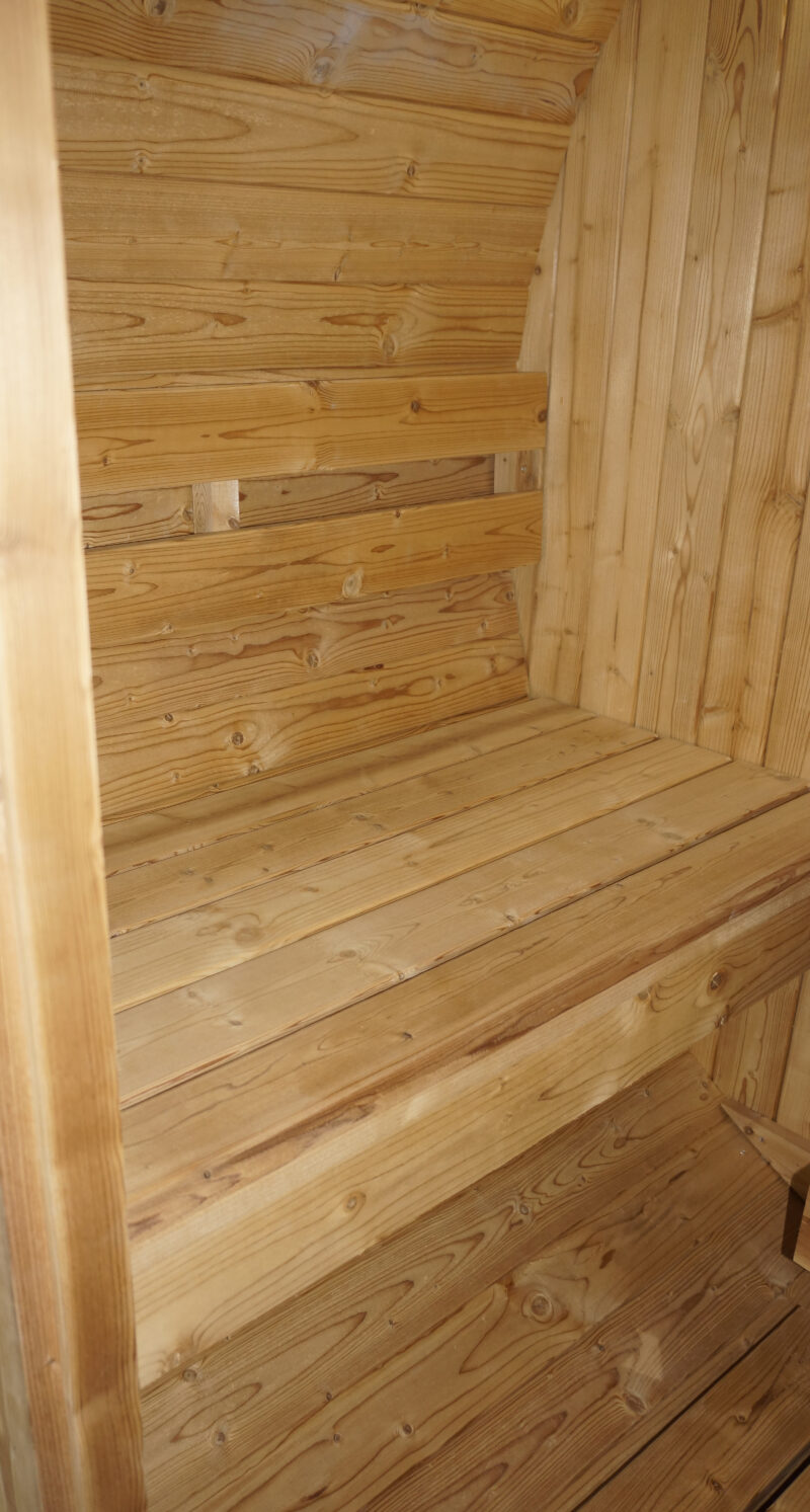 Sanotechnik Tromsö M finská venkovní sudová sauna pro 2 osoby 189x120x191,5cm