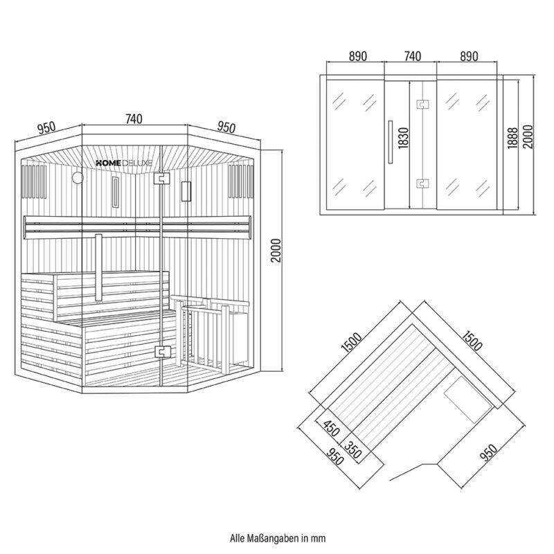 HOME DELUXE Tradiční sauna SKYLINE XL