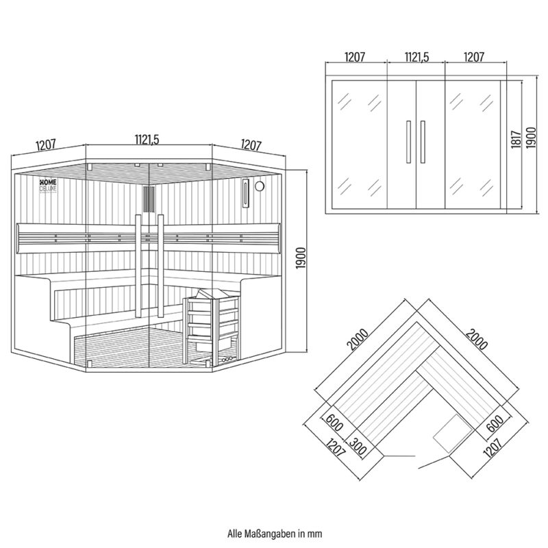 HOME DELUXE Tradiční sauna SHADOW XL BIG