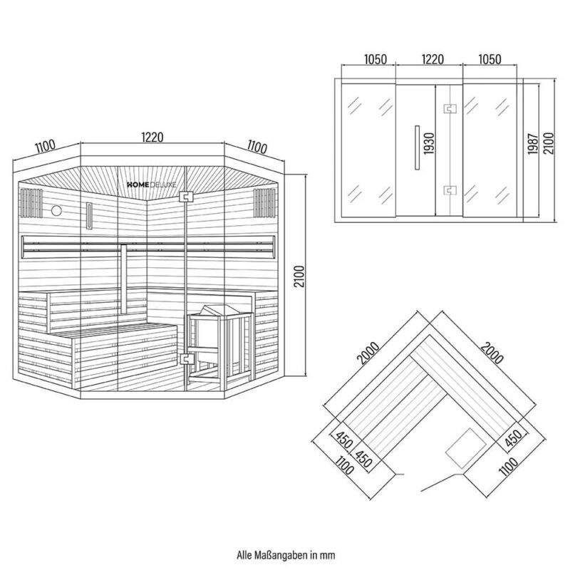 HOME DELUXE Tradiční sauna SKYLINE XL BIG