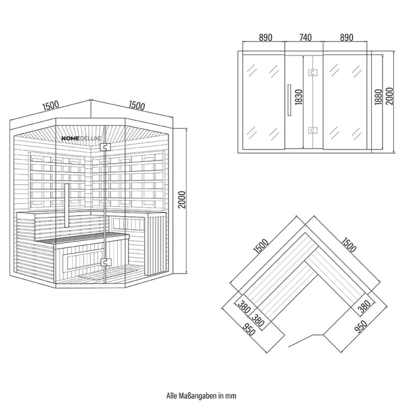 Infrasauna HOME DELUXE SAHARA XXL s plnospektrálním zářičem