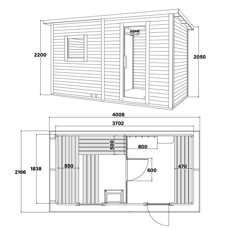 HOME DELUXE saunový domeček TALO XL